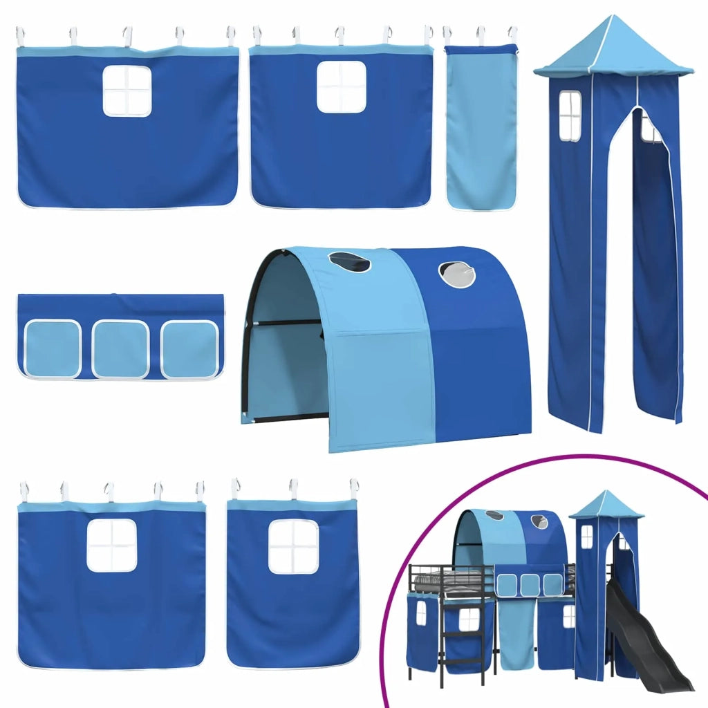Struttura del letto loft per bambini Nero e Blu 90 x 190 cm 42020880
