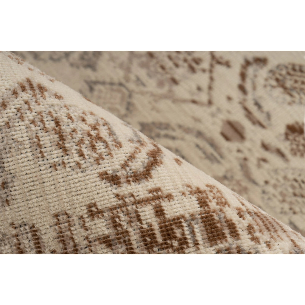 Tappeto Charu 600 Beige con Design Orientale