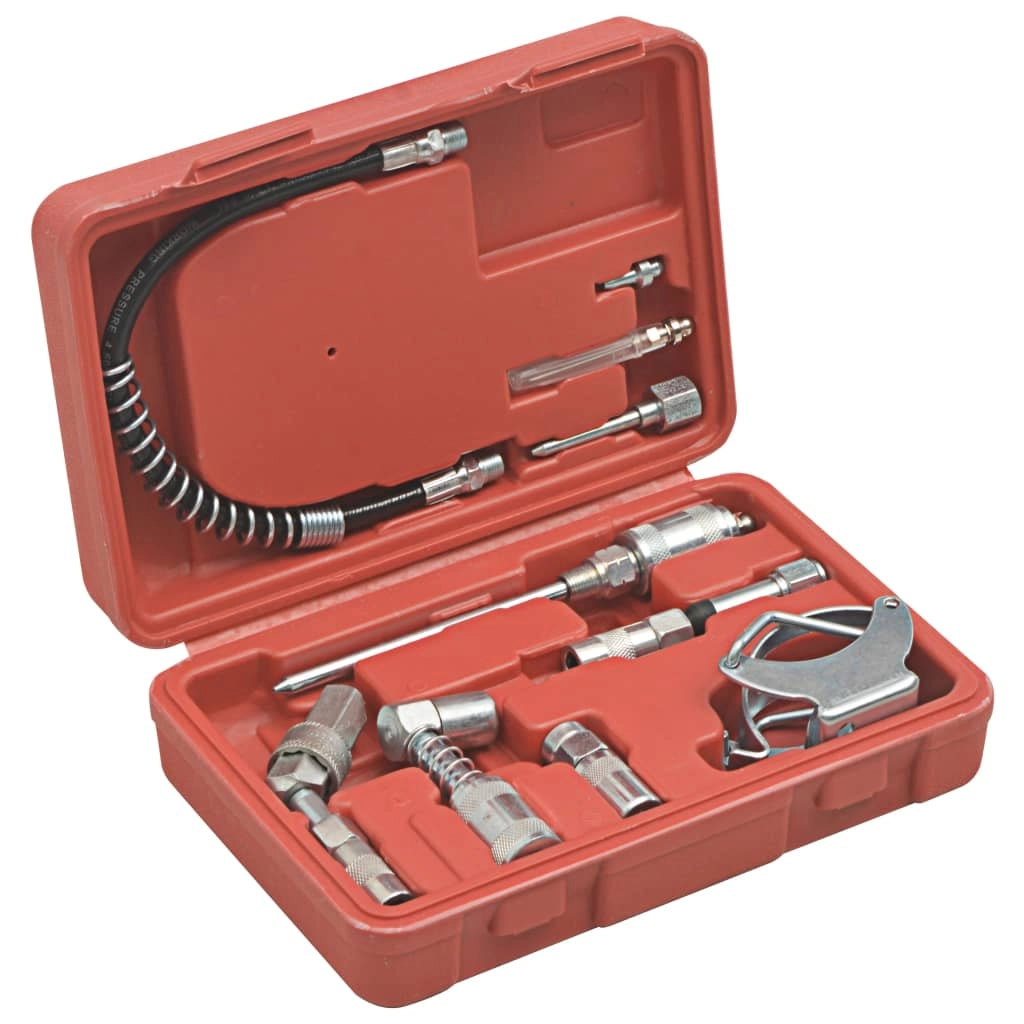 Kit di accessori per la lubrificazione da 11 pezzi per officina/garage (02_0004222)