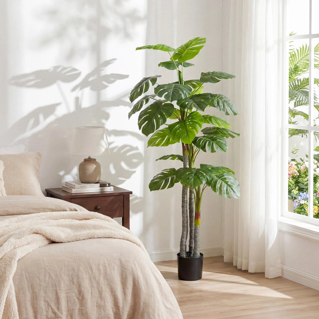 Pianta Artificiale Monstera ¨C Xylo ¨C H.1,5 m con Vaso