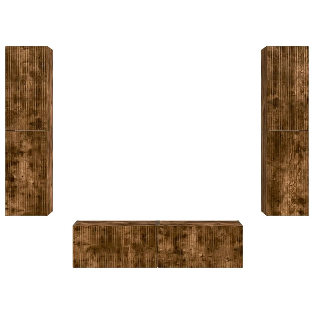 Set mobile TV 6 pcs Rovere fumé Legno multistrato 3409128
