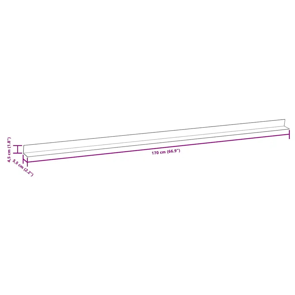 Profili Angolari per Bordi 5pz in WPC 170 cm Grigio 45019