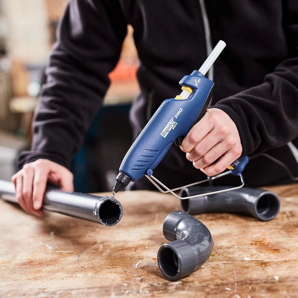 Trade Shop - Pistola Incollatrice Eg313 Compatta Professionale Per Fissare Cavi Coprifili Zoccolini Decori -