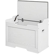 Cassapanca contenitore da 103 litri con coperchio, seduta, panca contenitore, cuscino della seduta removibile, per soggiorno, camera da letto, bianca