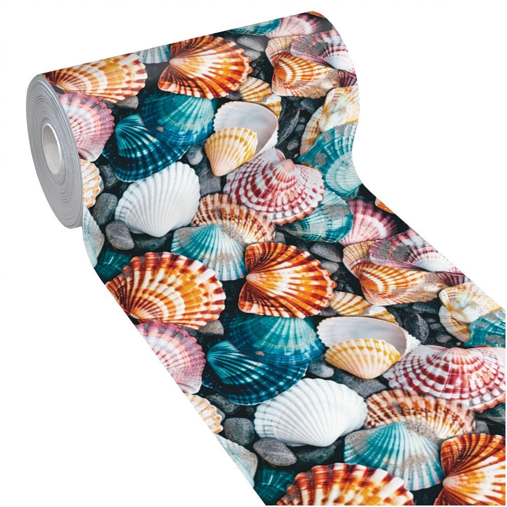 Tappeto Cucina Pvc 51x80 cm Morbido Passatoia Antimacchia Gomma Antiscivolo Flessibile Conchiglie