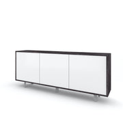 Buffet 3 ante VELBRUK nero pietra/bianco lucido