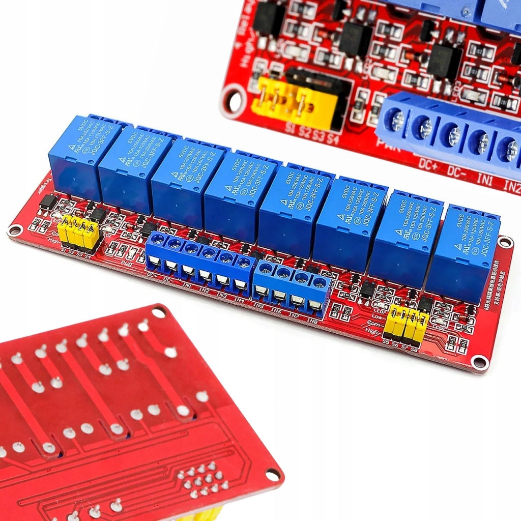 Modulo Relè 8 Canali 5V H/L 10A per Arduino – Alta Qualità