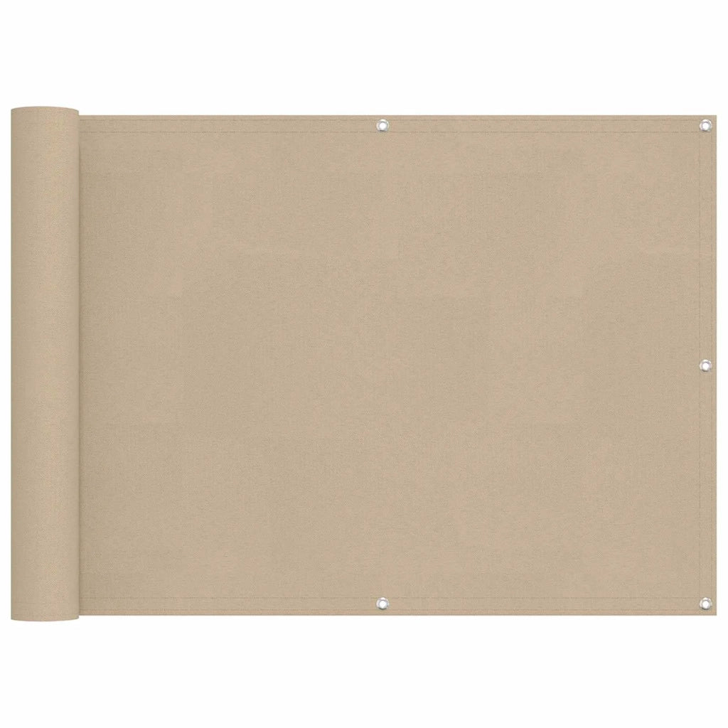 Schermo da balcone-Pannello per balcone Beige 75 x 200 cm Oxford alu rivestito in PU