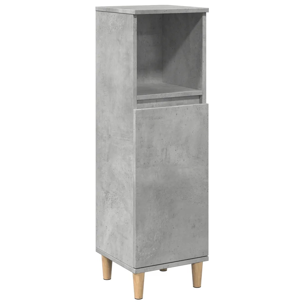 Set Mobili da Bagno 3 pz Grigio Cemento in Legno Multistrato 3324947