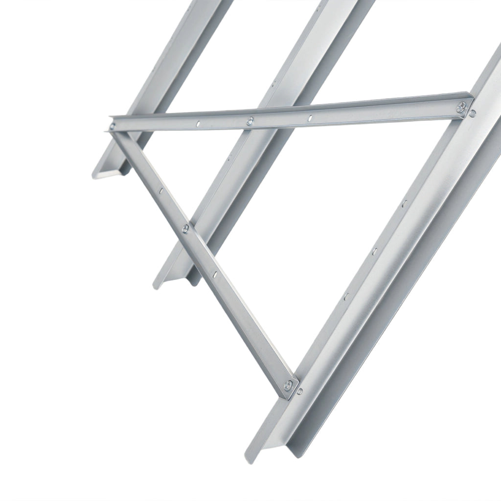 Cavalletto Pieghevole per Motosega ¨C Xylo ¨C Struttura Triangolare Metallo 100kg 83x83x79cm Argento