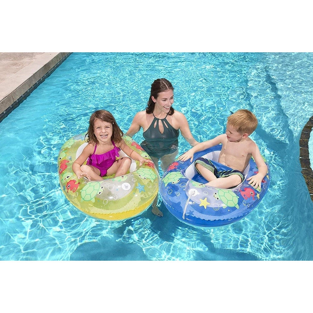 Trade Shop - Canotto Gonfiabile Per Bambini 3-6 Anni 102x69cm Mare Balena 2 Colori Ass. 34037 -