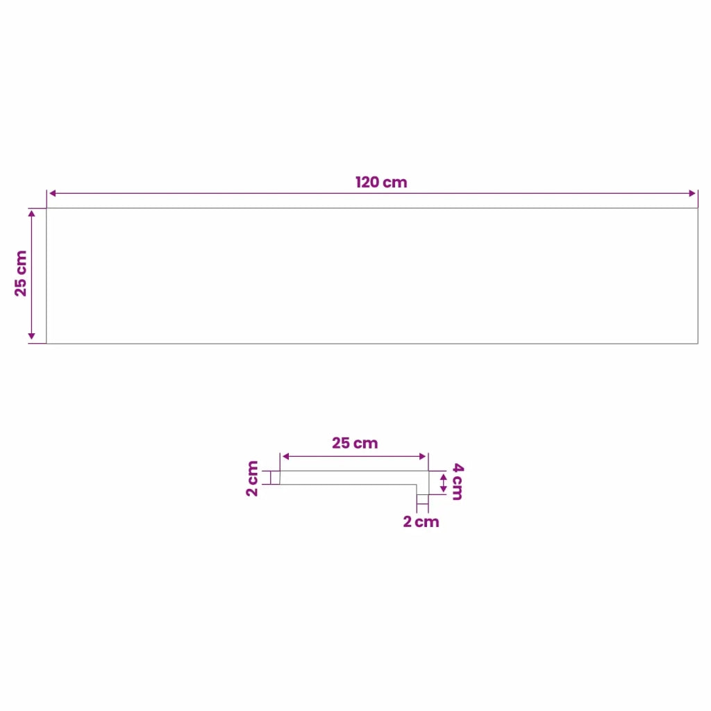 Tappeti per scale 4 pz 120 x 25 x 2 cm Marrone 3446225