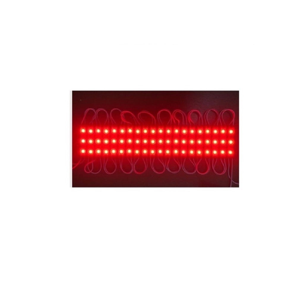 Trade Shop - Modulo Led 12v 2835 20 Strisce 3 Led Insegne Tabelle Vari Colori Luce 2835-12v-3 - -rosso      -