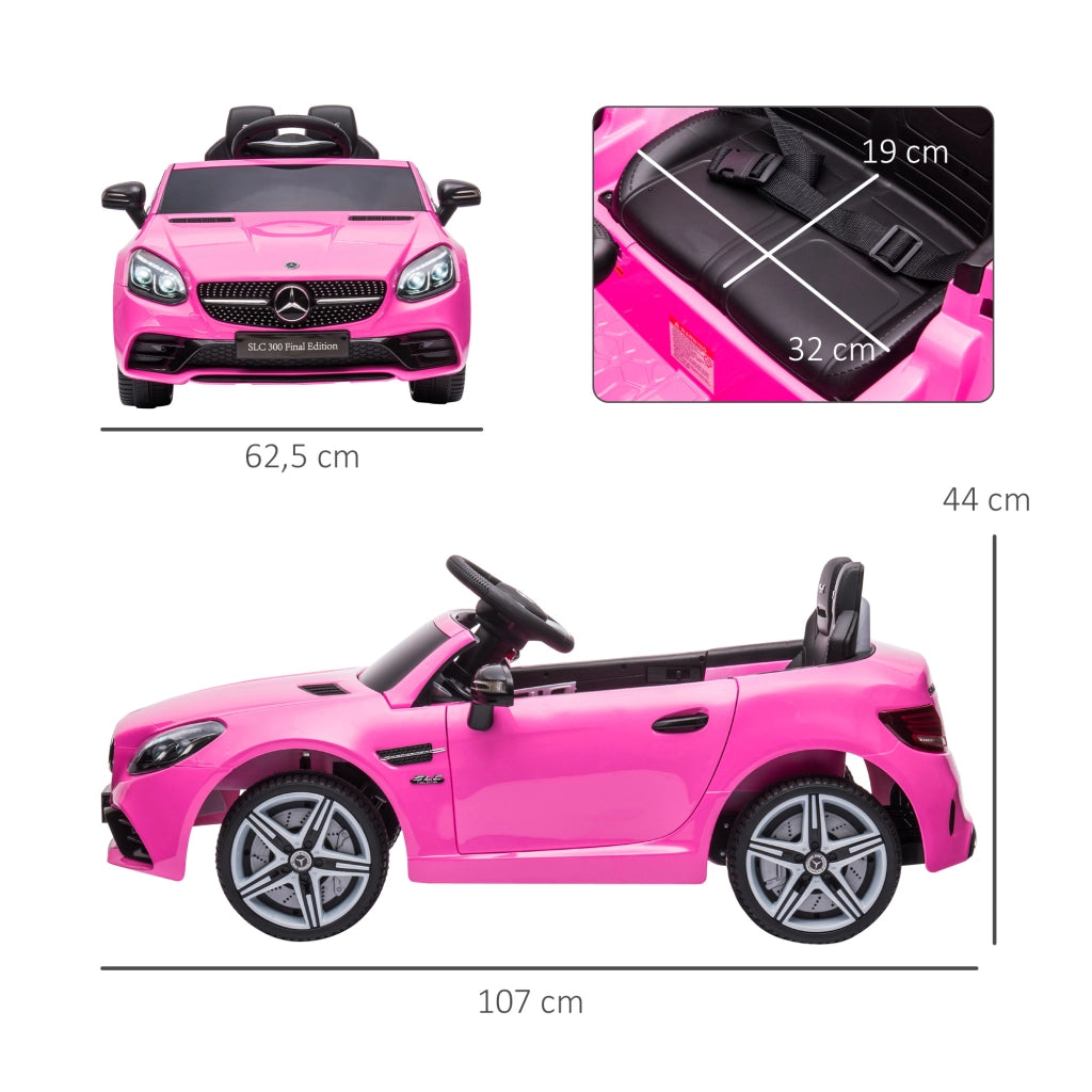 Auto Bambini Mercedes SLC 300 Elettrica 12V ¨C Zephmum ¨C Rosa con Telecomando