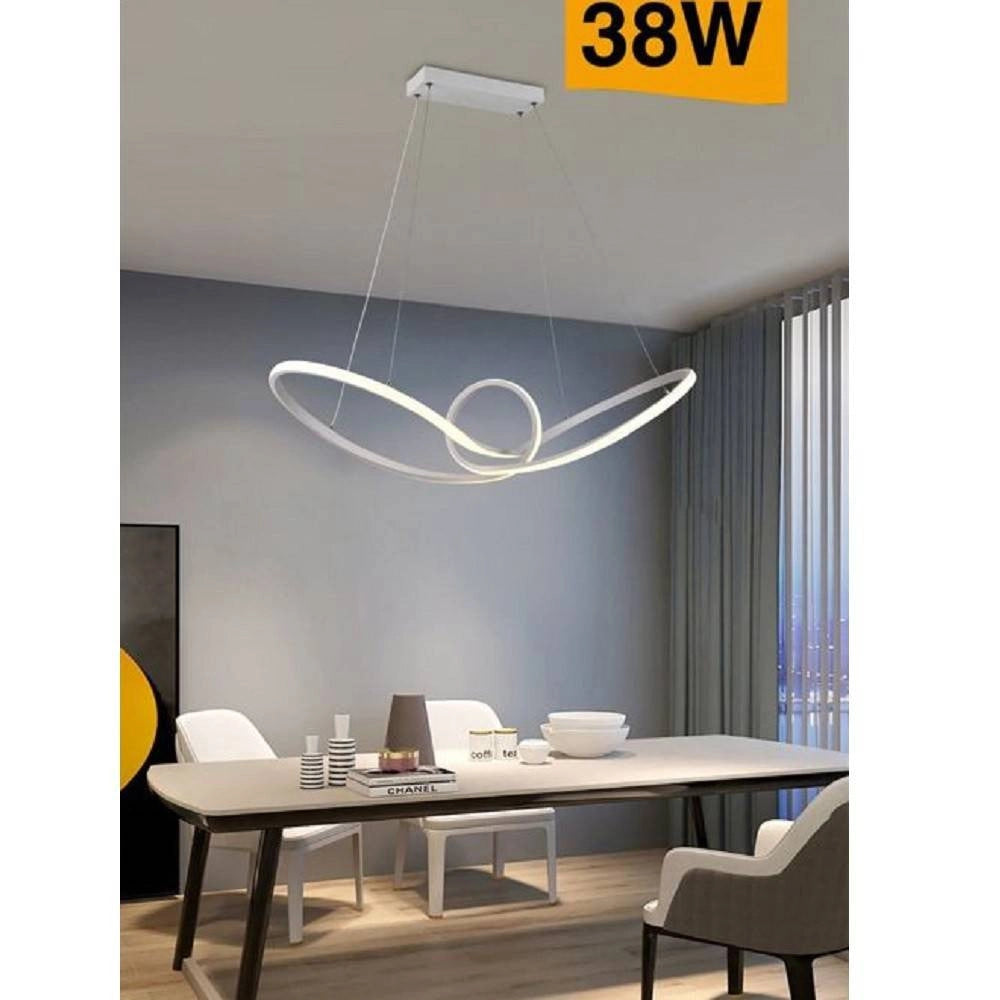 Trade Shop - Lampadario Led Moderno Intrecciato Sospensione 38 W Luce 6500k 3000k 4000k A07-b -