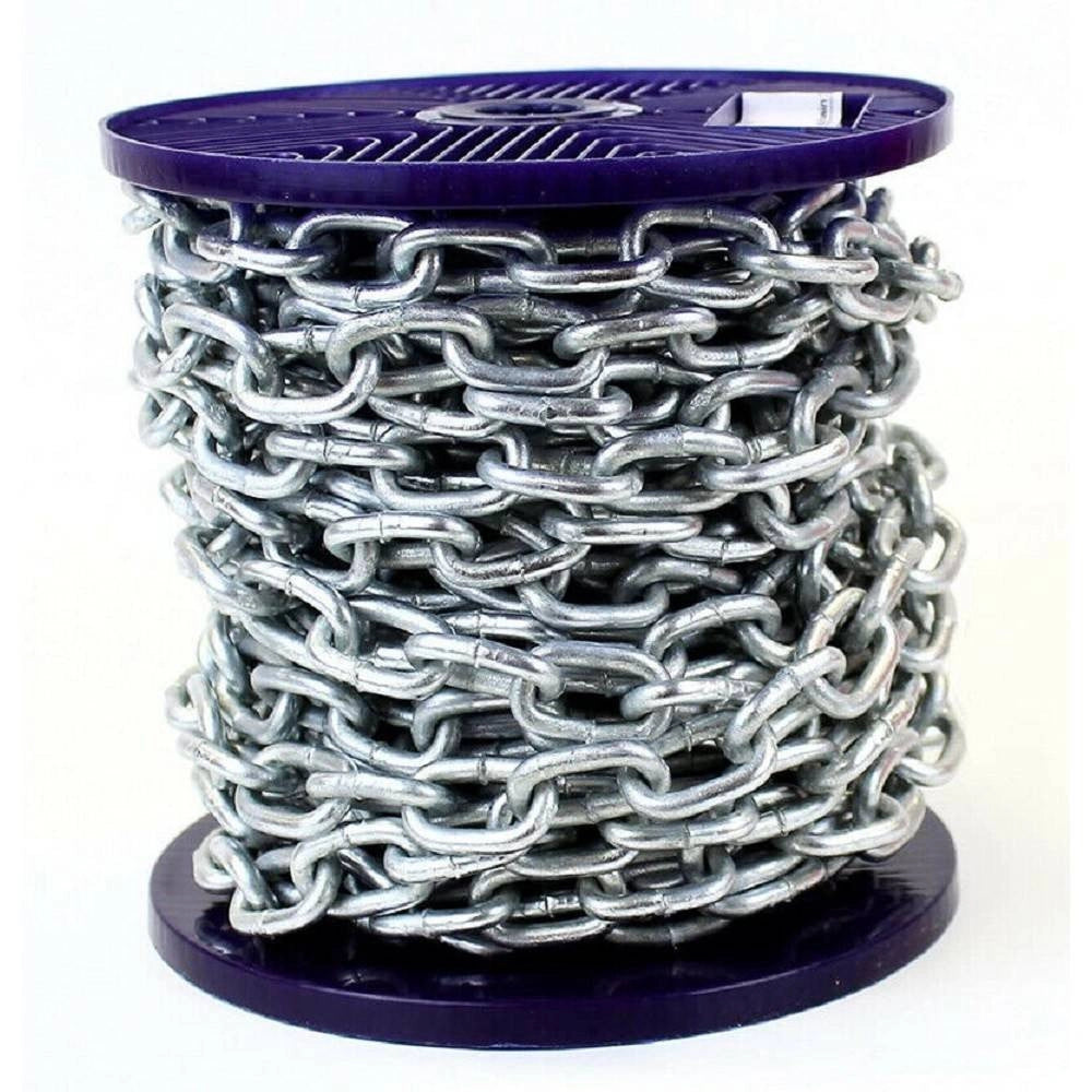 Trade Shop - Catena Di Sicurezza In Ferro Zincato Saldata Catene Genovese Bobina 1,5 Metri -