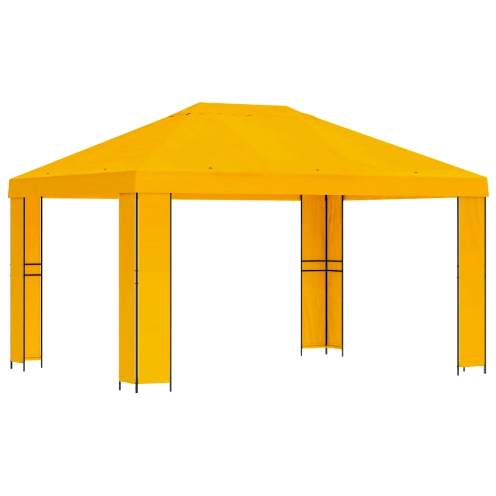 Gazebo 4 × 3 m Giallo Poliestere e Acciaio 190 gsm 900380