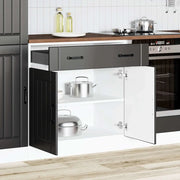 Base da Cucina Lucca Nero in Legno Multistrato 853738