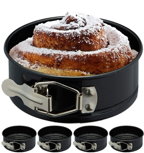 Set di forme per torta rotonde da 5 - mini forme per torta - termoresistente - 12 cm