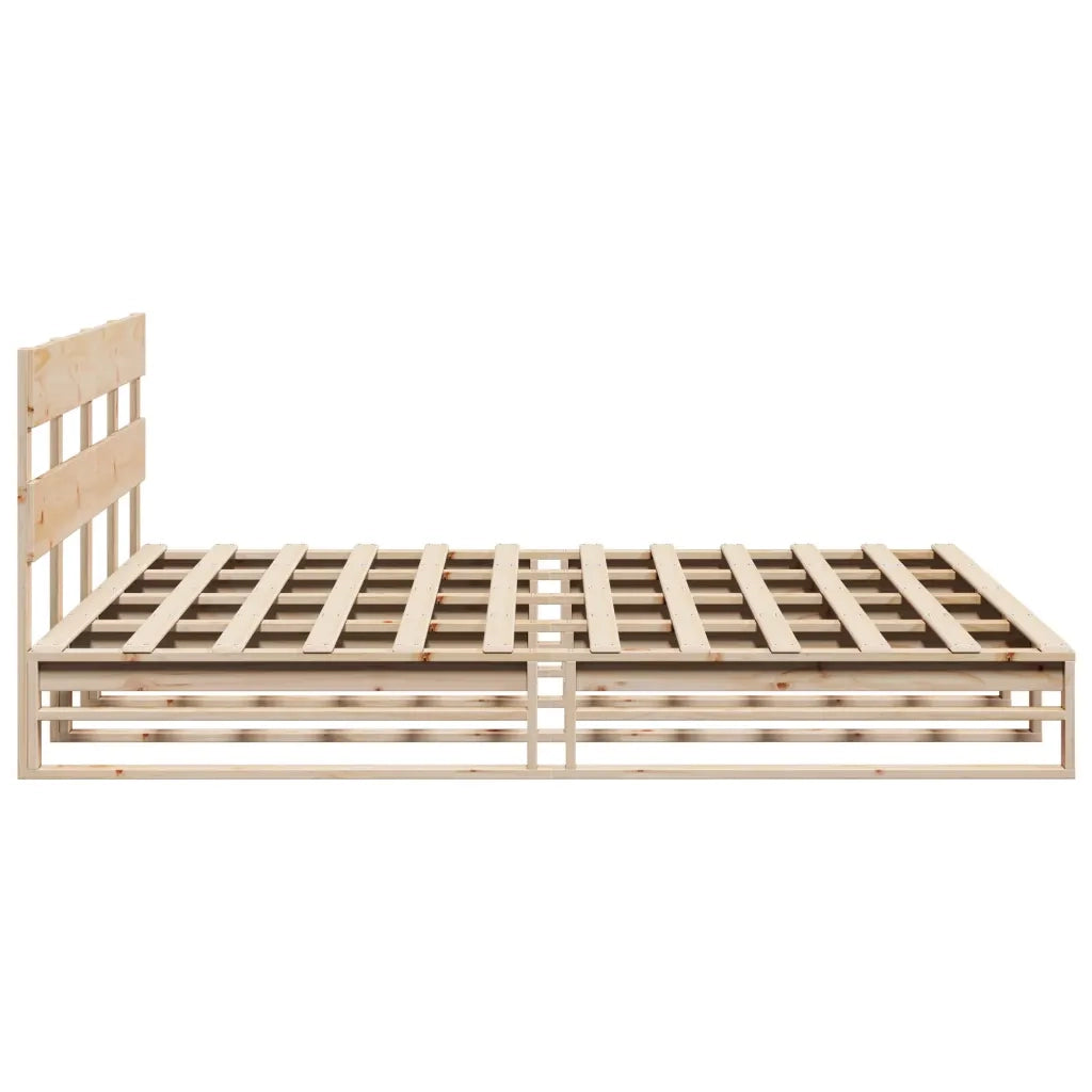 Letto senza Materasso 200x200 cm in Legno Massello di Pino