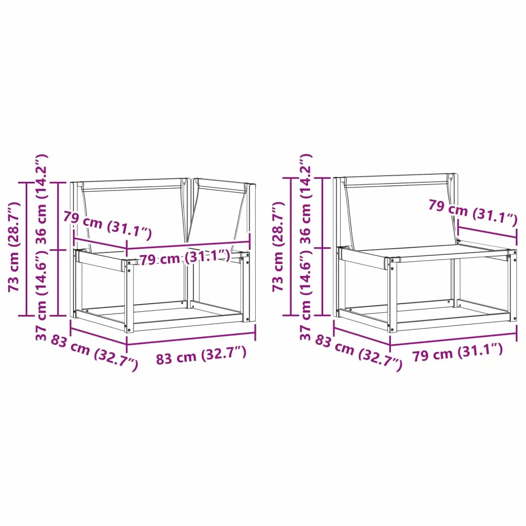 Set di divani da esterno 4 pcs Bianco e Grigio Chiaro 3388637