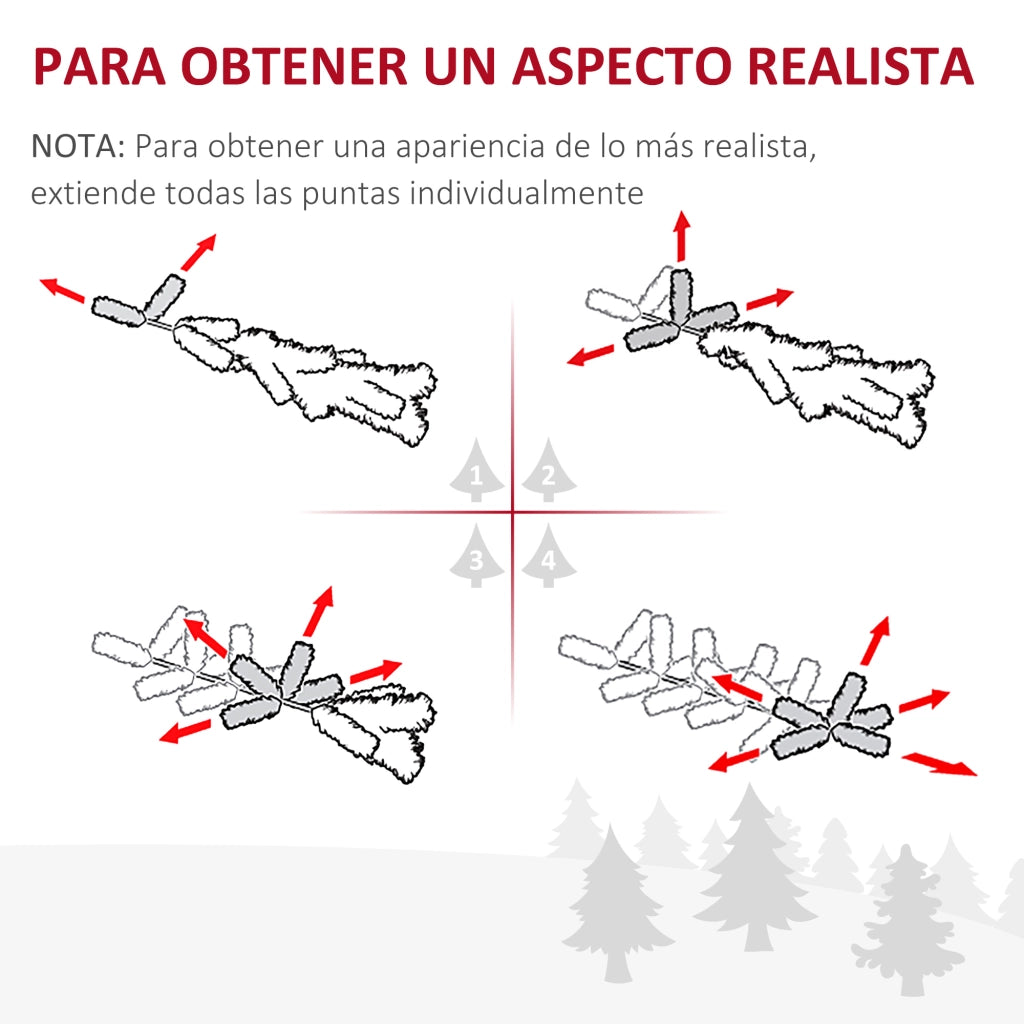 Albero di Natale Artificiale Stretto 150 cm con 294 Rami e Base Scomponibile Verde ¨C Minimal ¨C 150 cm
