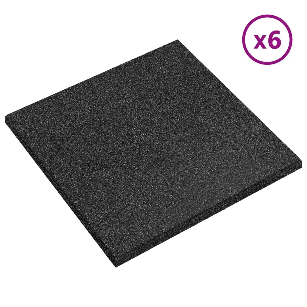 Piastrelle per Protezione dalle Cadute 6 pcs Nero 50 x 50 cm 42046714