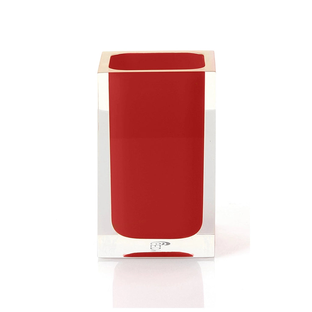 Set completo accessori 4 pezzi d'appoggio in resina RA99 Gedy serie RAINBOW Rosso