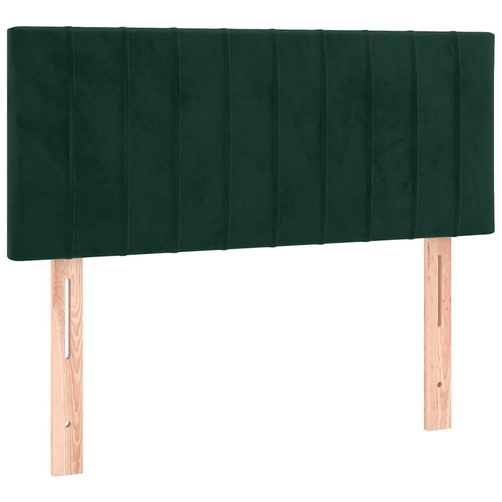 Giroletto a Molle con Materasso Verde Scuro 90x190 cm Velluto 3131054