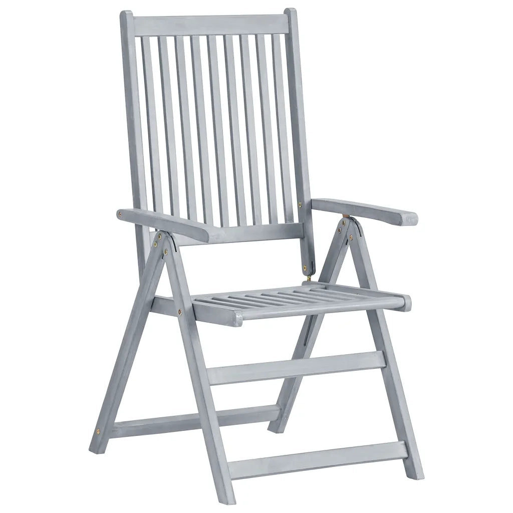 Sedie da Giardino Reclinabili 6 pz con Cuscini Massello Acacia 3065319