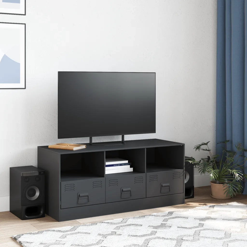 Mobile TV | Armadietto TV | Mobile Porta TV Antracite 99x39x44 cm in Acciaio