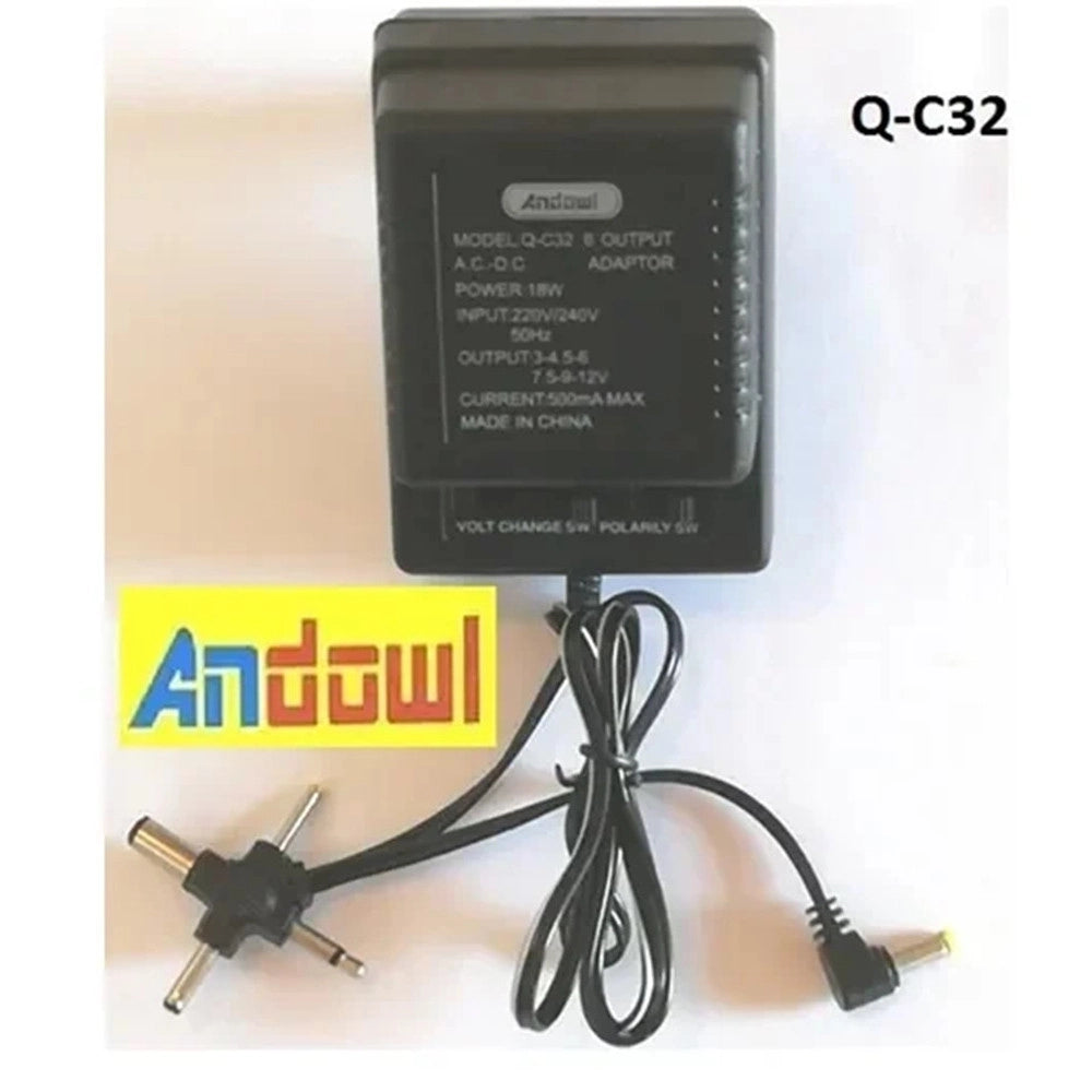 Trade Shop - Alimentatore Adattatore Universale Ac/dc 12v 0,5a 18w Indicatore Led Cambio Polarità Q-c32 -
