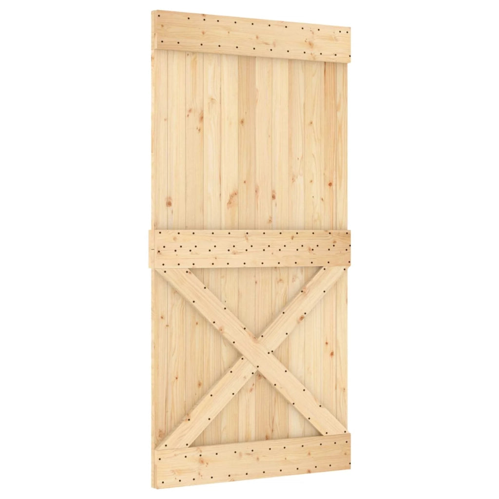 Porta scorrevole Naturale e Bianco 100 x 210 cm 3445193