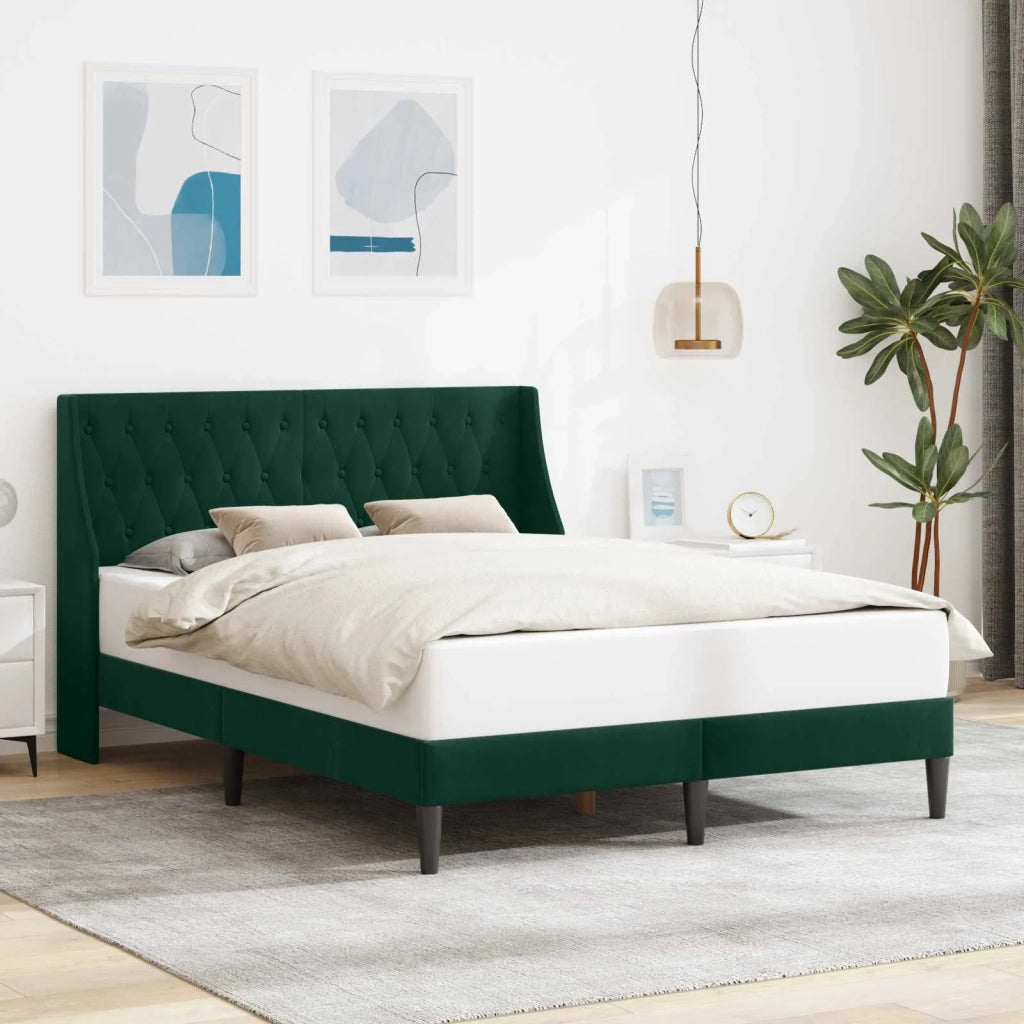 Struttura del letto-Giroletto Verde Scuro 120 x 200 cm Velluto 562021