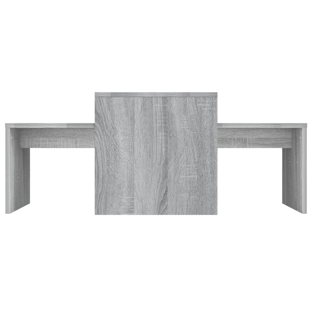 Set tavolino Sonoma 100 x 48 x 40 cm multistrato grigio 02_0042144