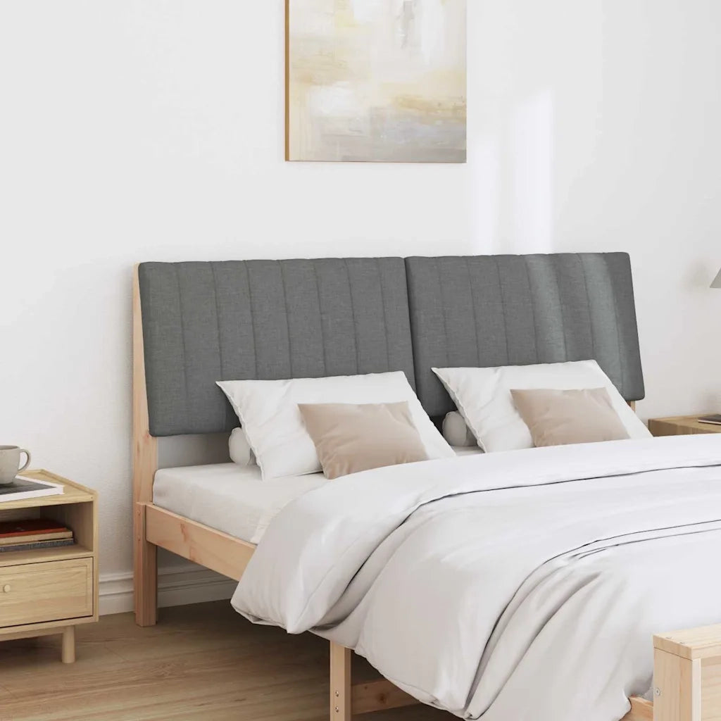 Testiera | Testata imbottita Grigio scuro 150 cm Pino massello