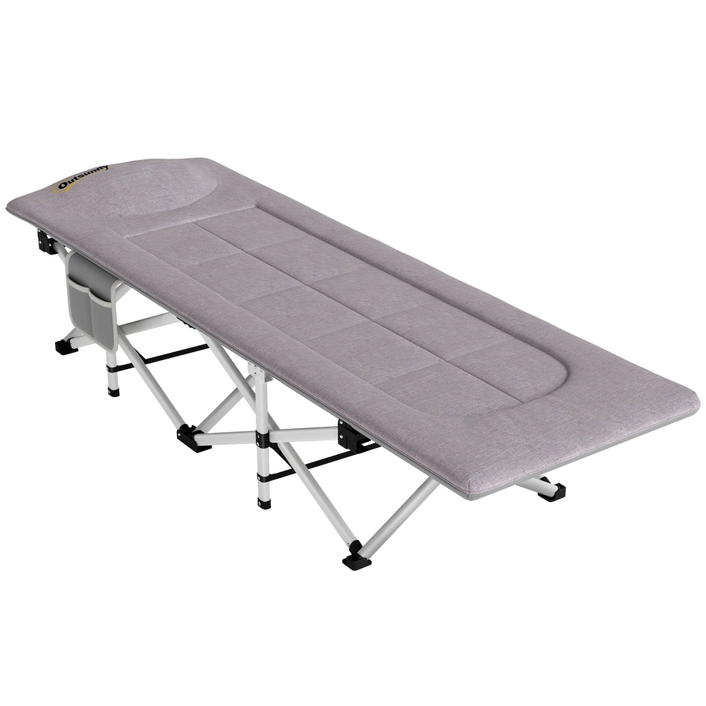 Letto da campeggio pieghevole con materasso ¨C Xylo ¨C Grigio 185x65x37 cm con sacca