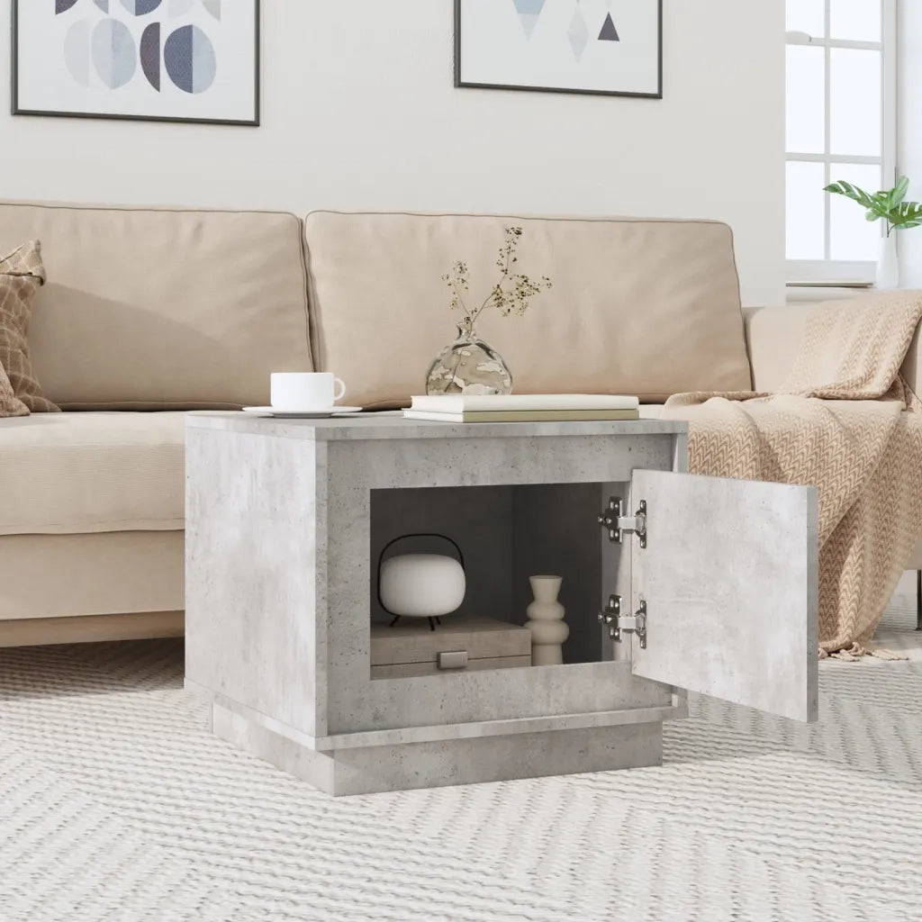 Tavolino da Salotto Grigio Cemento 51x50x44cm Legno Multistrato 819872