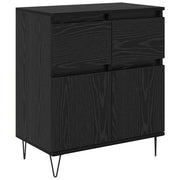 Credenza | Madia | Buffet da pranzo | Armadio da pranzo con cassetto Rovere Nero 60 x 35 x 70 cm