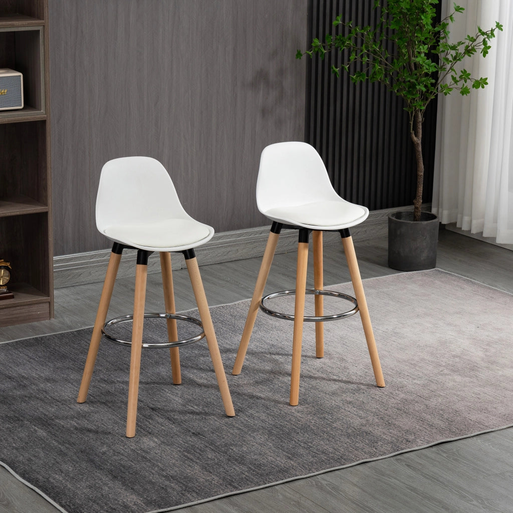 Sgabelli da Bar ¨C Minimal ¨C Bianco 43x43x91 cm