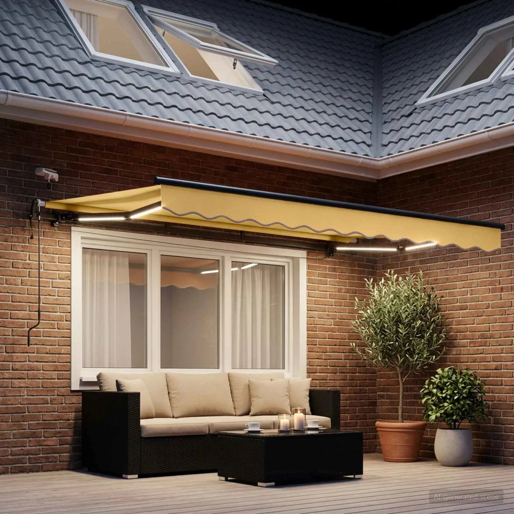 Tenda retrattile Sabbia 350 x 250 cm Poliestere 3425950