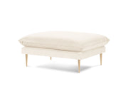 Cosmopolitan Design - Pouf "Vienna" in velluto beige chiaro 