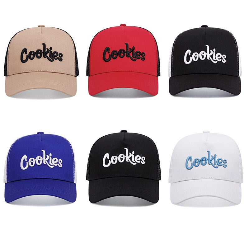 Cappellino da baseball bianco con ricamo Cookies