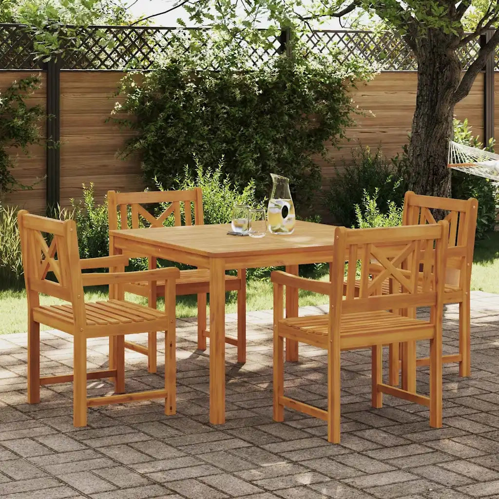 Set da Pranzo per Giardino 5 pcs Marrone 3375659