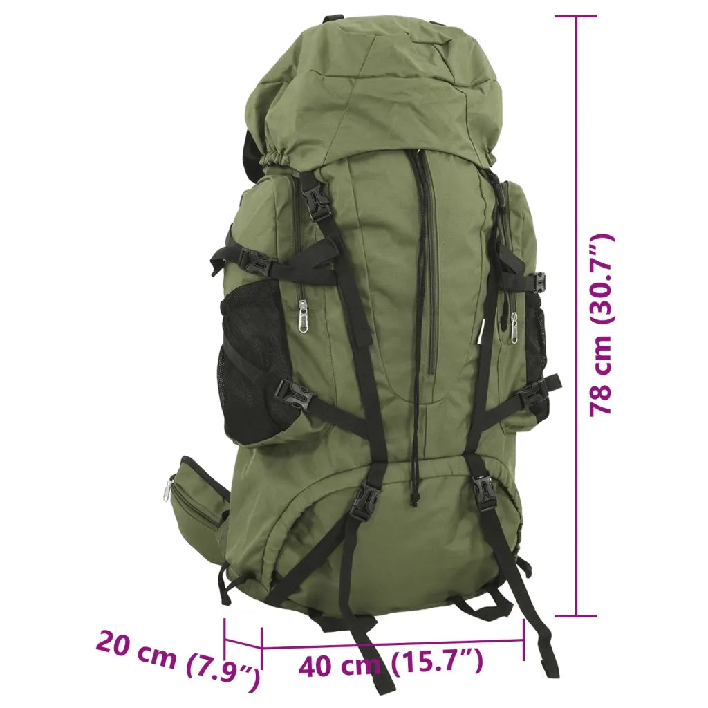 Zaino da Trekking Verde Militare 80 L in Tessuto Oxford 4009972