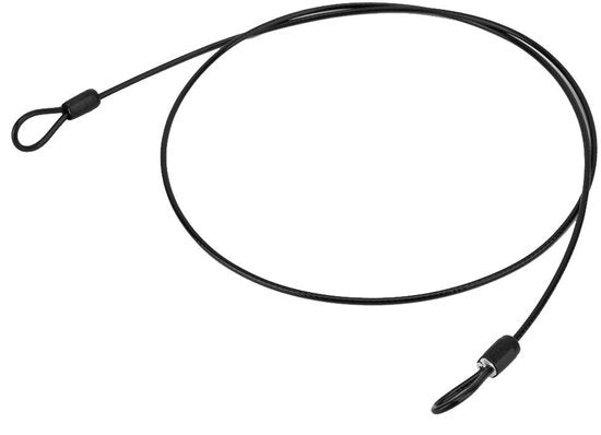 Fermo Blocco Cavo, Fermo Cavo per Bicicletta, Sicurezza Interna in Acciaio e Esterna in Plastica per Bicicletta Scooter Cavo Fermo (Nero)