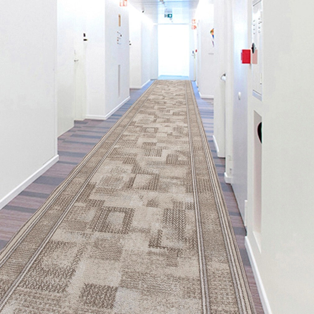 Passatoia Scala Scalinata Ingresso 67x80 Cm Bordata Tappeto Corridoio Gradini Antiscivolo Beige