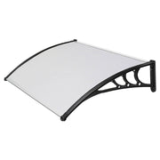 Pensilina Tettoia Nera in Policarbonato Compatto Satinato Opalino 150x100 cm