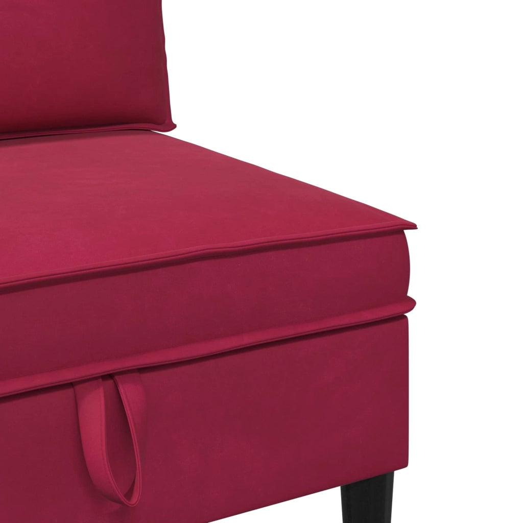 Set di mobili per il soggiorno 4 pcs Rosso Vino Velluto 3413750