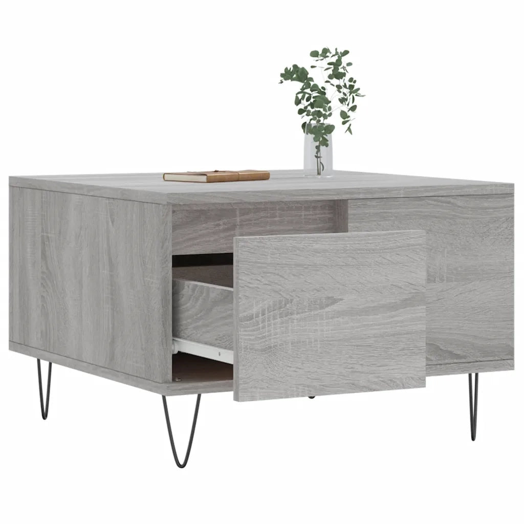 Tavolino Salotto Grigio Sonoma 55x55x36,5 cm Legno Multistrato 830762